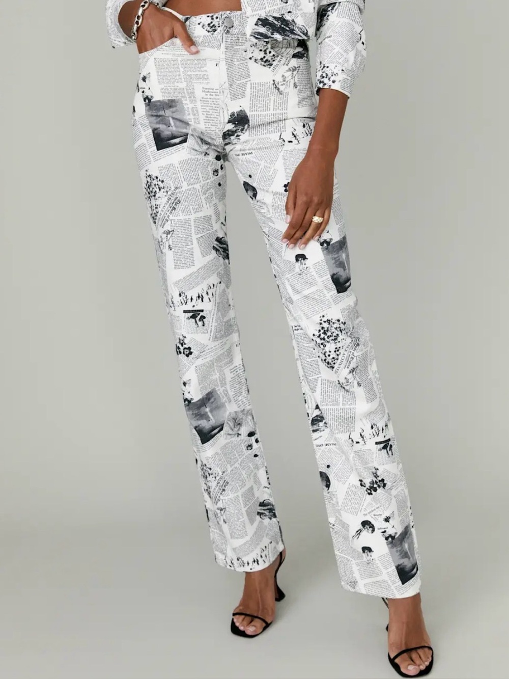 Reformation Newspaper Graphic Jeans